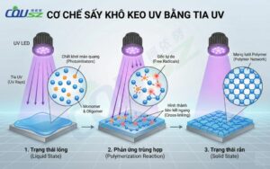 Cơ Chế và thời gian Sấy Khô Keo Uv Bằng Máy Sấy Uv