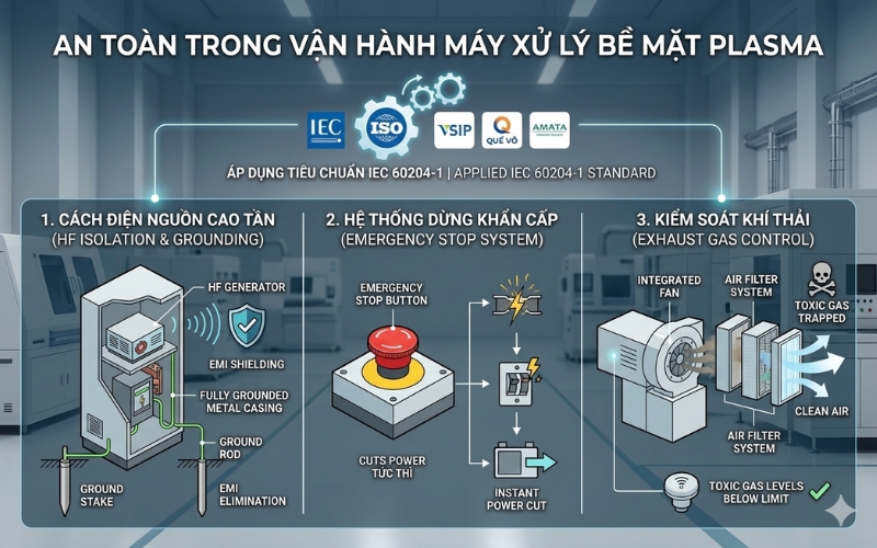 An Toàn Trong Vận Hành Máy Xử Lý Bề Măt Plasma