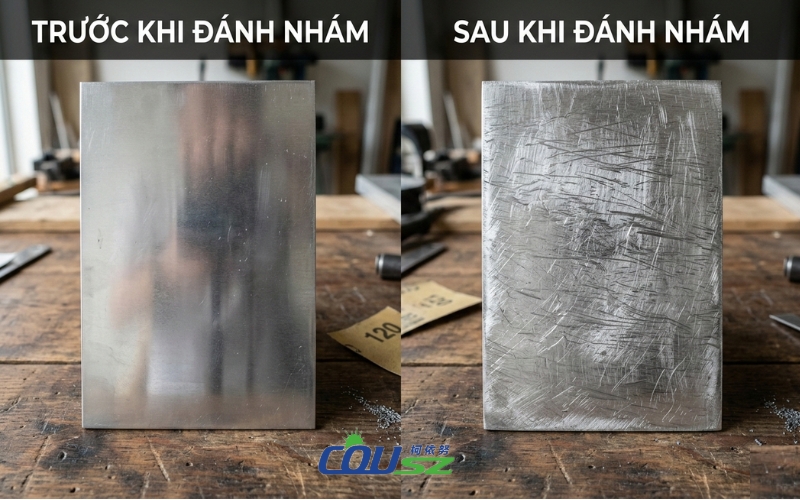 Bề Mặt Vật Liệu Nhôm Bị Hư Tổn Sau Khi Xử Lý đánh Nhám