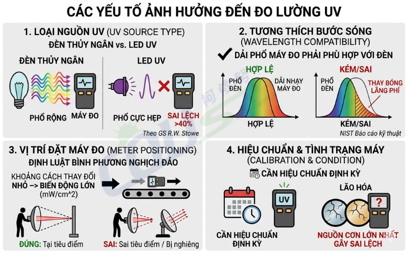 Các Yếu Tố ảnh Hưởng đến đo Uv Bằng Máy đo Uv Cousz