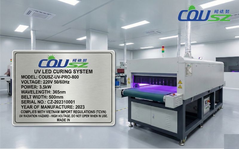 Correct Machine Labeling To Match The Uv Led Curing System Hs Code