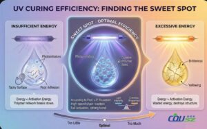 Graph Illustrating The Sweet Spot For Maximum Uv Curing Efficiency - Technical Specifications Of Uv Curing Systems