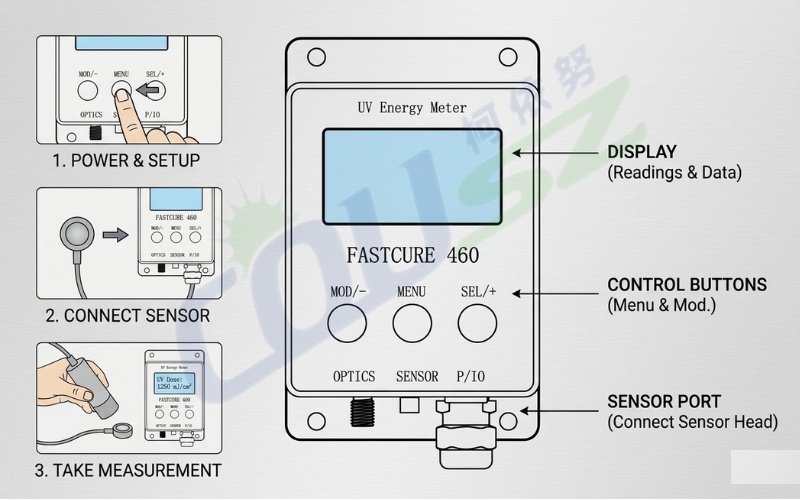 Hướng Dẫn Sử Dụng Thiết Bị đo Cường độ ánh Sáng Uv F460