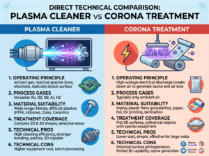 Direct Technical Comparison - Plasma Cleaner Vs Corona Treatment