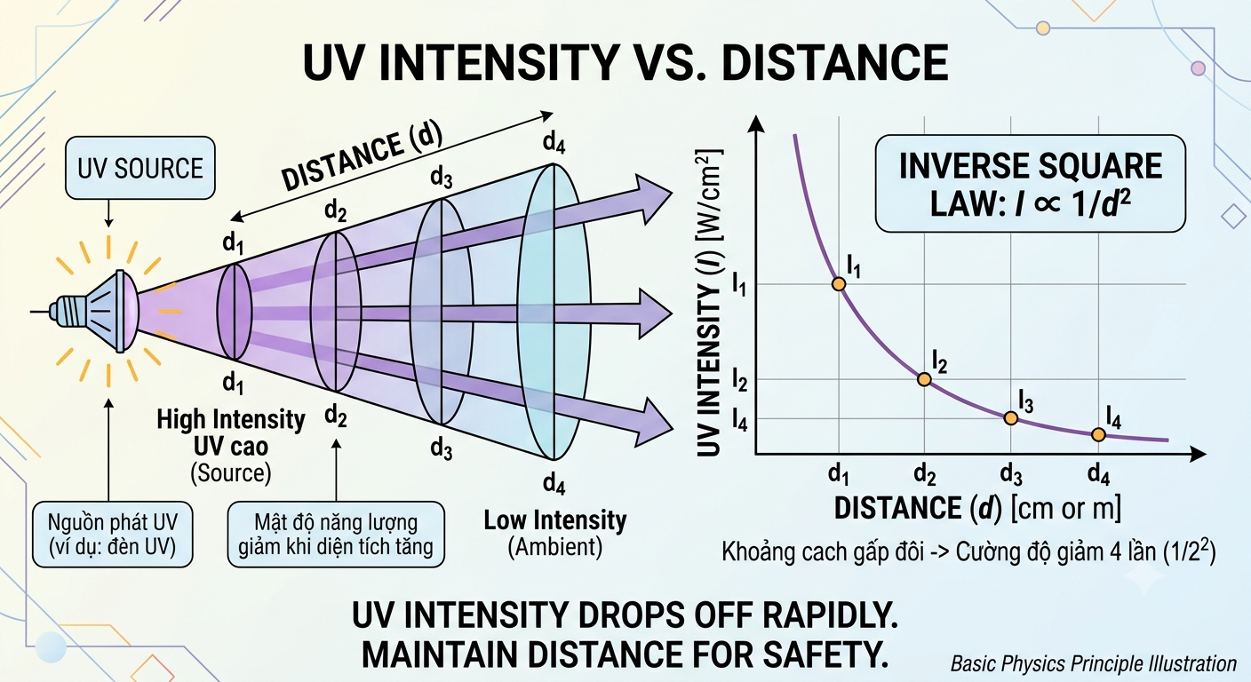 Mối Quan Hệ Giữa Năng Lượng Uv Và Khoảng Cách Chiếu Uv