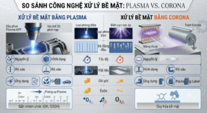 Xử Lý Bề Mặt Bằng Plasma Với Corona