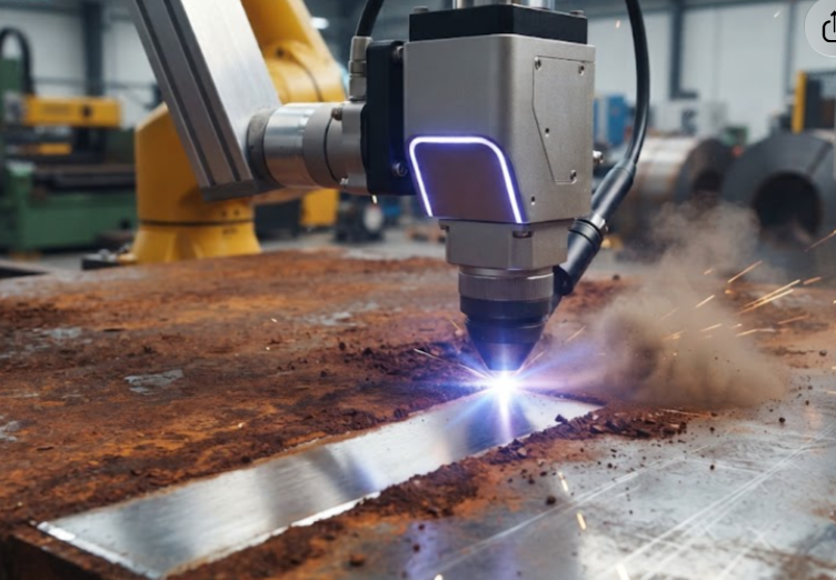 Xử Lý Bề Mặt Kim Loại Bằng Laser để Làm Sạch Rỉ Sét Bụi Bẩn