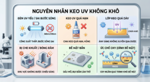 Tại Sao Sấy Keo Uv Không Khô - Các Nguyên Nhân Chính